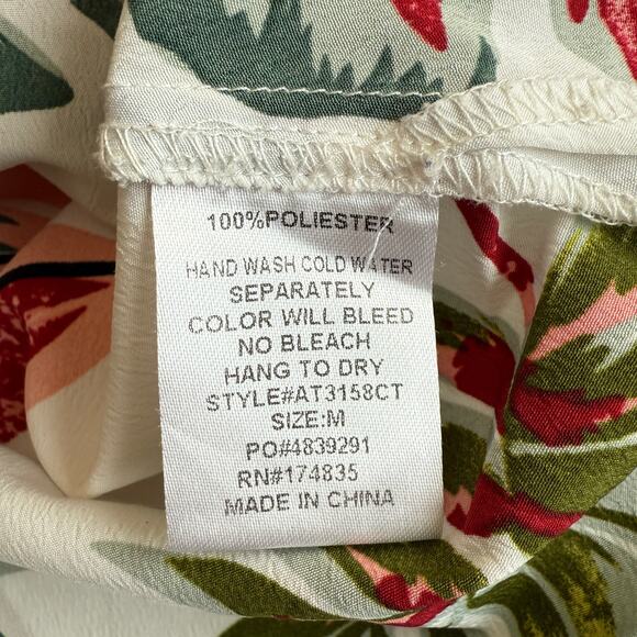 Alythea Blouse Top Women Medium Tropical Vacation Travel Hawaiian Sleeveless - Picture 8 of 9